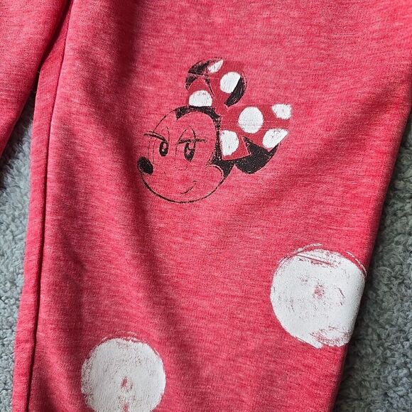 Disney Parks Minnie Mouse 2 pc Zip Up Hooded Light Weight Jacket & Pants Size S - Picture 8 of 11